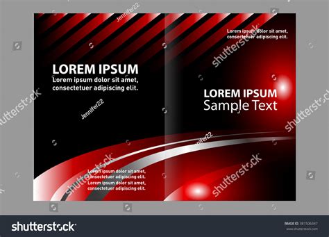 Vector modern bi-fold brochure design template - Royalty Free Stock Vector 381506347 - Avopix.com