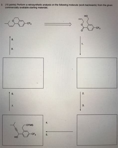 Solved 3 15 Points Perform A Retrosynthetic Analysis On Chegg