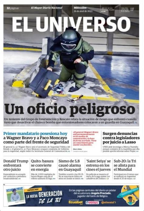 Periódico El Universo Ecuador Ecuador Periódicos De Ecuador