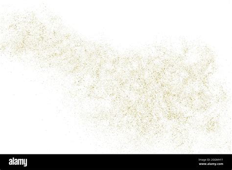 Gold Glitter Texture Isolated On White Amber Particles Color