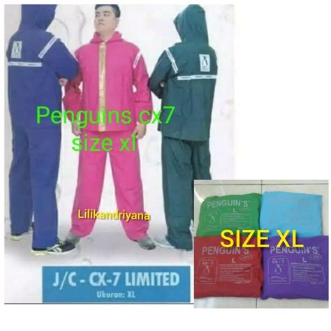 Jual Agen Jas Hujan Baru Penguin Cx Size Xl Jaket Celana Bhn Karet