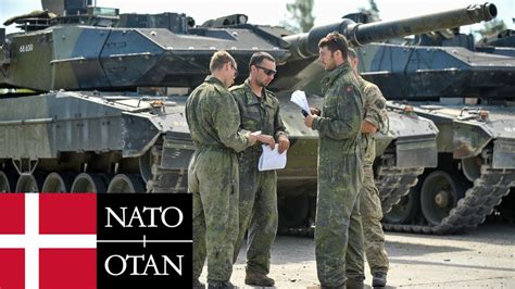 Danish Royal Army Nato Tanks Leopard 2 And Armored Vehicles On