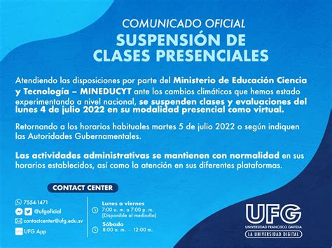 Universidad Francisco Gavidia Ufg On Twitter Comunicadoufg A