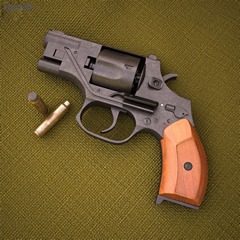 Ots 38 Stechkin Silent Revolver Modelo 3d Baixar Revólver No
