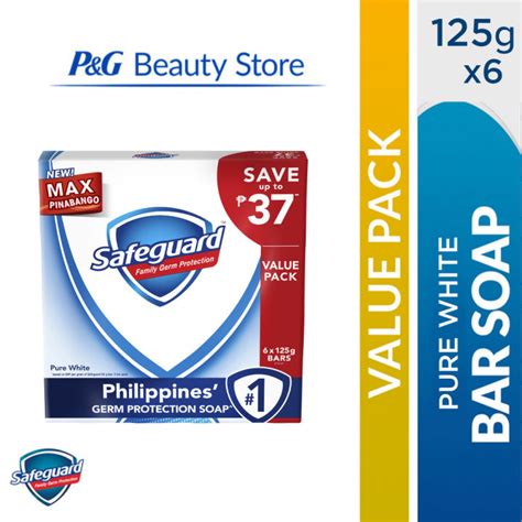 Safeguard Pure White Bar Soap 125g 6 Pieces Lazada Ph