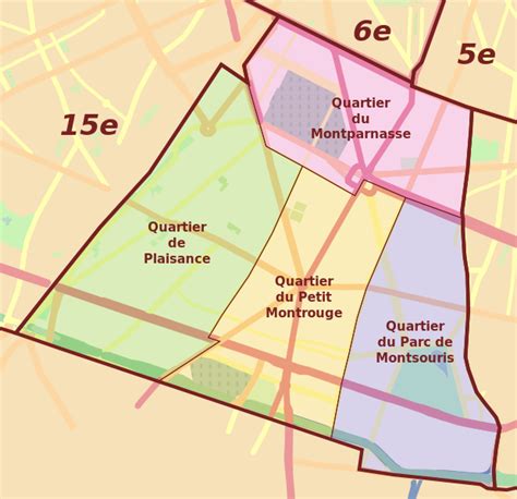 File Paris E Arrondissement Quartiers Svg Parc Montsouris Ile De