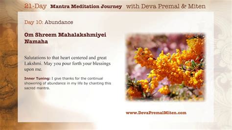 Deva Premal And Miten 21 Day Mantra Meditation Journey Day 10 Om