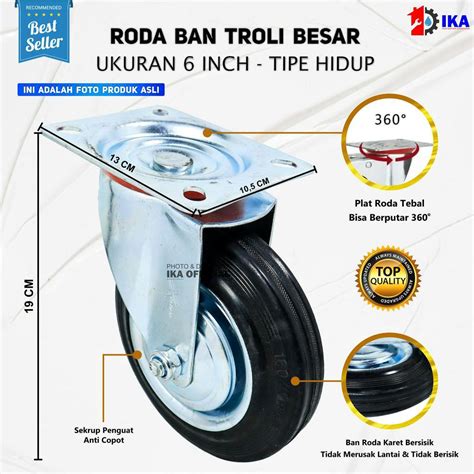 Jual Roda Trolley 6 Inch Xander Roda Troli Roda Gerobak Etalase