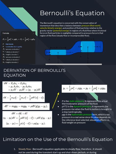 Bernoulli's Equation | PDF