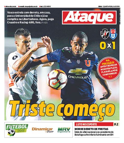 Veja As Capas Dos Jornais Do Rio Abordando Vasco X La U Supervasco