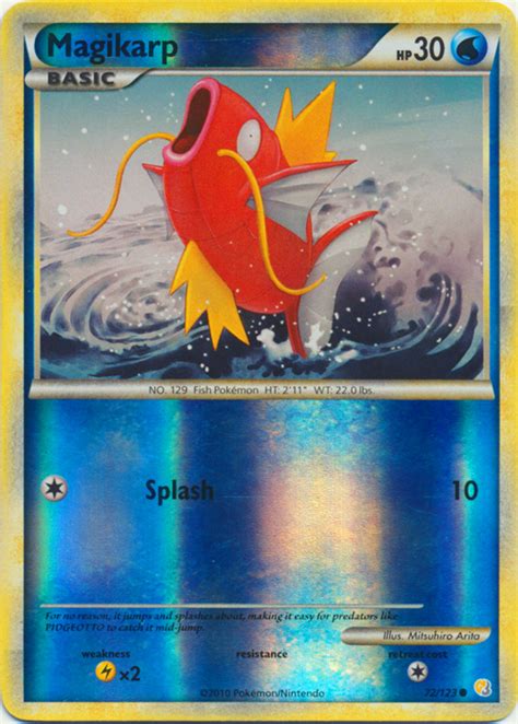 Pokémon HeartGold SoulSilver Card 072 Magikarp Parallel Reverse Holo