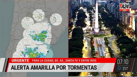 Rige la alerta amarilla por tormentas en el Área Metropolitana y el litoral