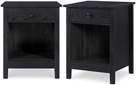 HBBOOMLIFE Nightstands For Bedroom Set Of 2 Wooden Night Stand