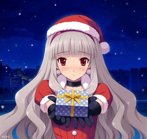 Girl With Present Christmas Girls Pinterest Manga Art