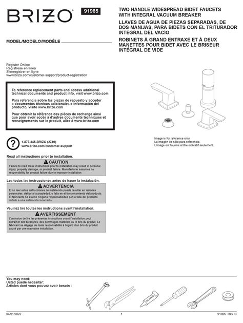 Brizo Vettis 68488 Bl Installation Instructions Manual Pdf Download Manualslib