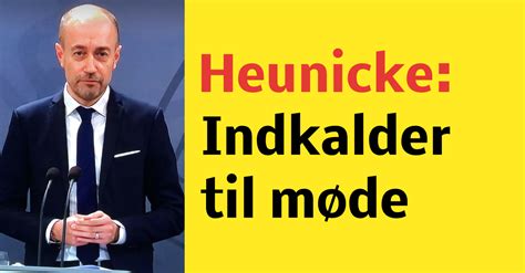 Heunicke indkalder til møde Nyhed24 dk