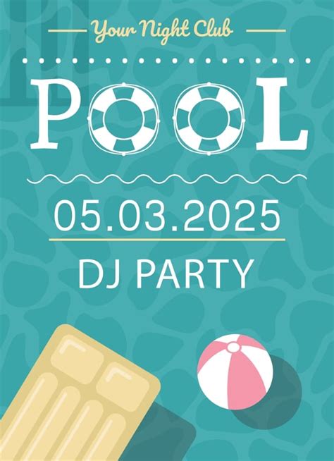 Pool Party Invitation Template - 38+ Free PSD Format Download! | Free ...