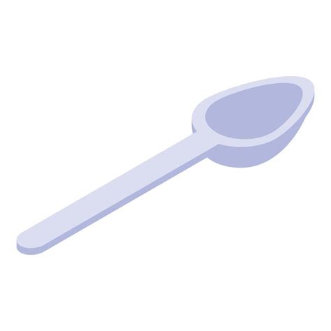 Plastic spoon icon, isometric style 15379181 Vector Art at Vecteezy