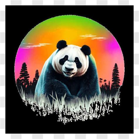 Download Colorful Panda Bear in the Natural Habitat PNG Online ...