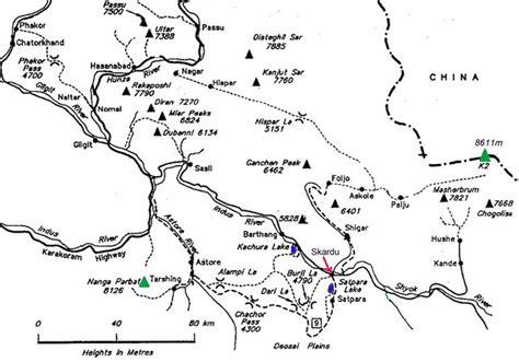 Maps Showing The Location Of The Metre Mountains Of The Pakistan