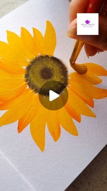 Swati Pandey OneStroke Flower Painting On Instagram Easy Sunflower