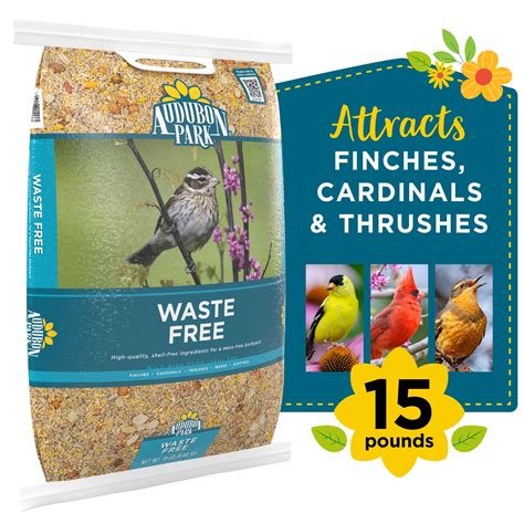 Audubon Park Waste Free Wild Bird Food Dry 1 Count Per Pack 15 Lbs