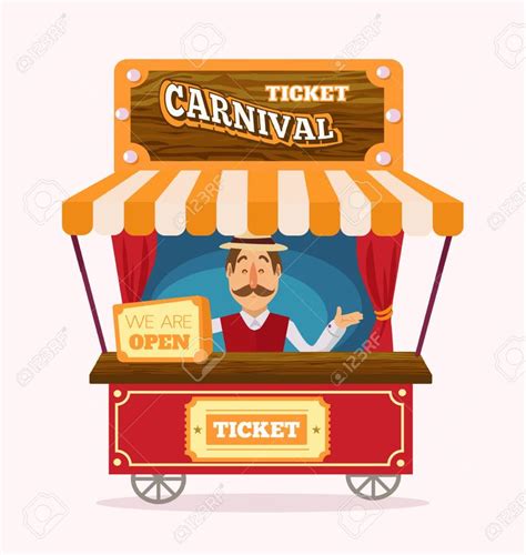 Ticket Booth At The Carnival Illustration Royalty Free SVG - Clip Art ...