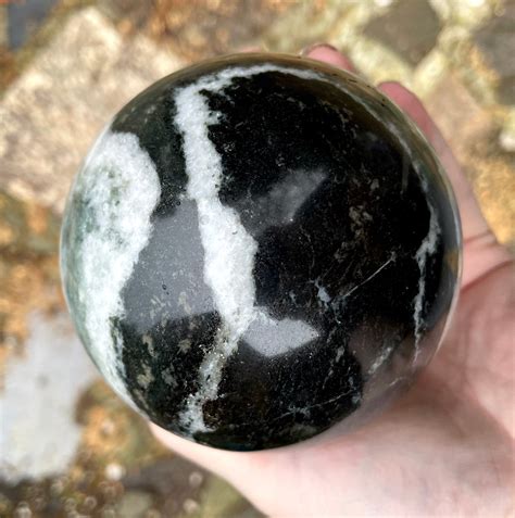 Mm Yin Yang Stone Aka Tai Chi Jasper Sphere Orb Ball Mineral Etsy