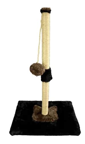 Arranhador Poste Brinquedo Sisal Gato Sisal Vertical Grande Cor Preto