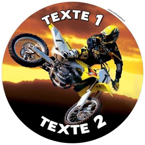 Disque Moto Comestible D Coration De G Teau Personalis