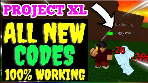 Today New Project Xl Codes Roblox Project Xl Codes Project