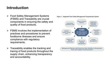 Food Safety Management Systems Fsms And Traceability Pptx