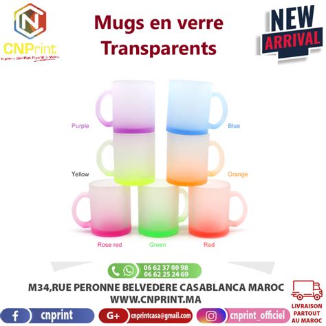 Mugs en Verre Dépoli Transparent