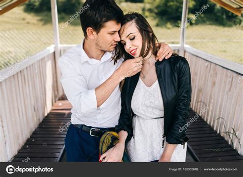 Woman And Man Hugging In Hut Stock Photo By Bondart 162332678