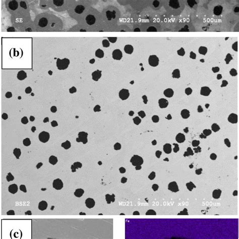 Microstructure Of The Ductile Cast Iron In A The Secondary Electron B