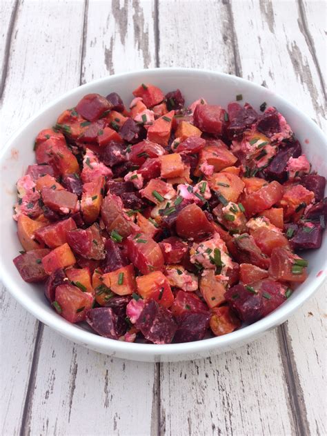 Roasted Beetroot Sweet Potato And Feta Salad Image 1 Clean Lunches