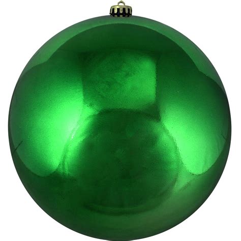 Shiny Xmas Green Commercial Shatterproof Christmas Ball Ornament 10 250mm