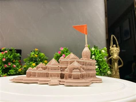 VONITY ayodha Ram mandir Janmabhoomi Model Statue Temple Exclusive Resin Material 3D Temple ...