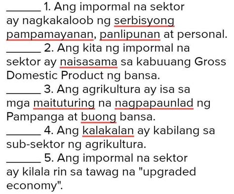 II Basahin At Unawain Ang Mga Sumusunod Na Pahayag At Tukuyin Kung Ito