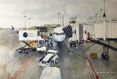 Airport Drawing - Michele Clamp Art