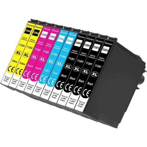 10 Pack T1295 Multipack Cartouche D Encre Compatible Pour Epson T1291