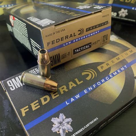 Federal Premium Hst Le 9 Mm 124 Gr P Jhp P9hst3 50 Rndbox P9hst3