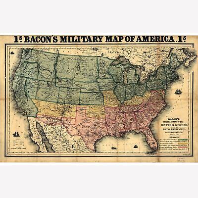 Map Of Civil War Forts Fortifications Bacon S Military Map Of