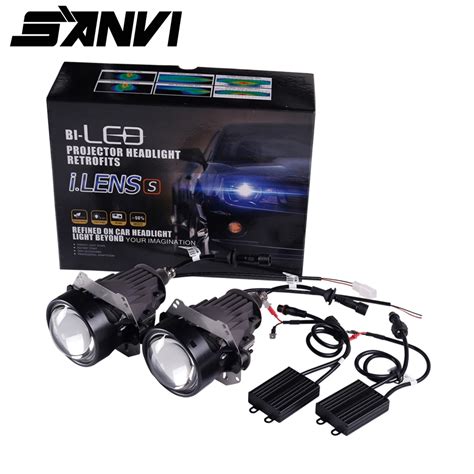 Sanvi Pcs Hd Bi Led Projector Lens Headlight With Ballast W K