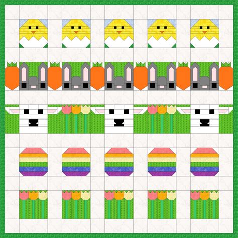 Spring Quilt Blocks Pattern Bundle Digital Quilt Block Pdf Patterns Etsy