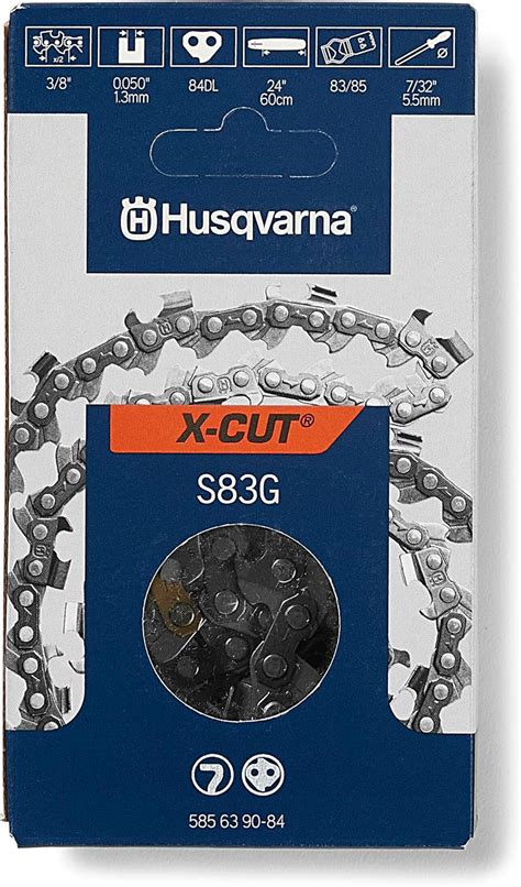 Husqvarna X Cut S83g 24 Inch Semi Chisel Chainsaw Chain 3 8 Pitch 050 Gauge