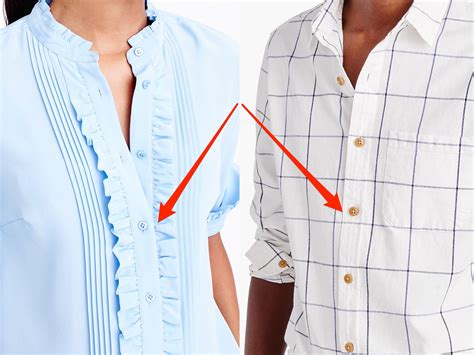 Why Mens And Womens Shirts Button Up On Different Sides Business