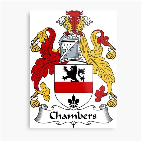 Lámina metálica Escudo de armas cámaras de Chambers Escudo de la