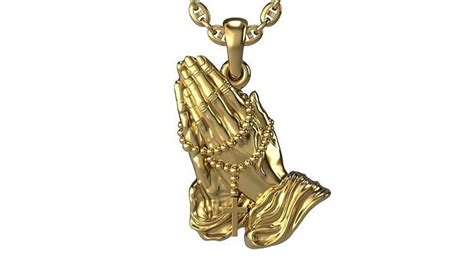 Praying hands Catholic 3D model 3D printable | CGTrader