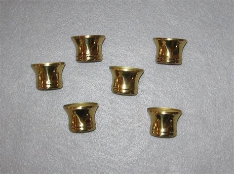 6 Brass Candle Cups Vintage Salvage By Thelamppostofmaine On Etsy